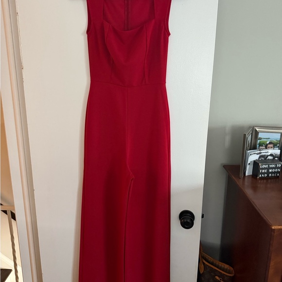 Lulu's Vibrant Red Jumpsuit - Picture 1 of 2